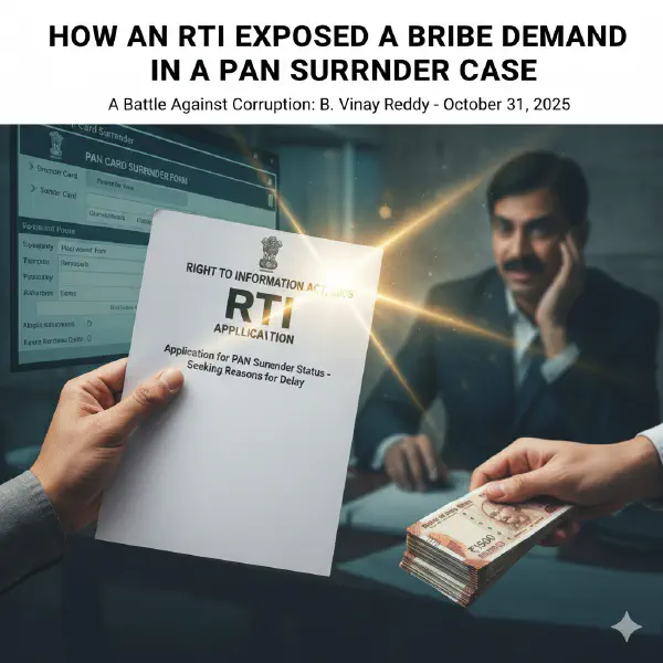 How an RTI Exposed a Bribe Demand in a PAN Surrender Case