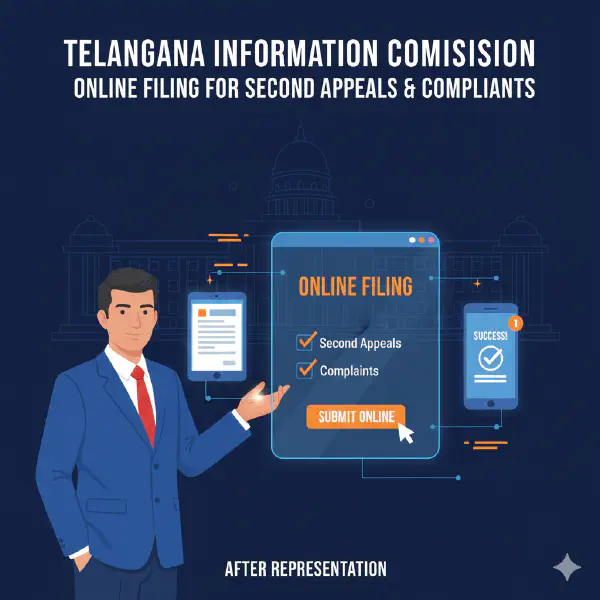 Telangana Information Commission Enables Online Filing for Second Appeals and Complaints After Representation